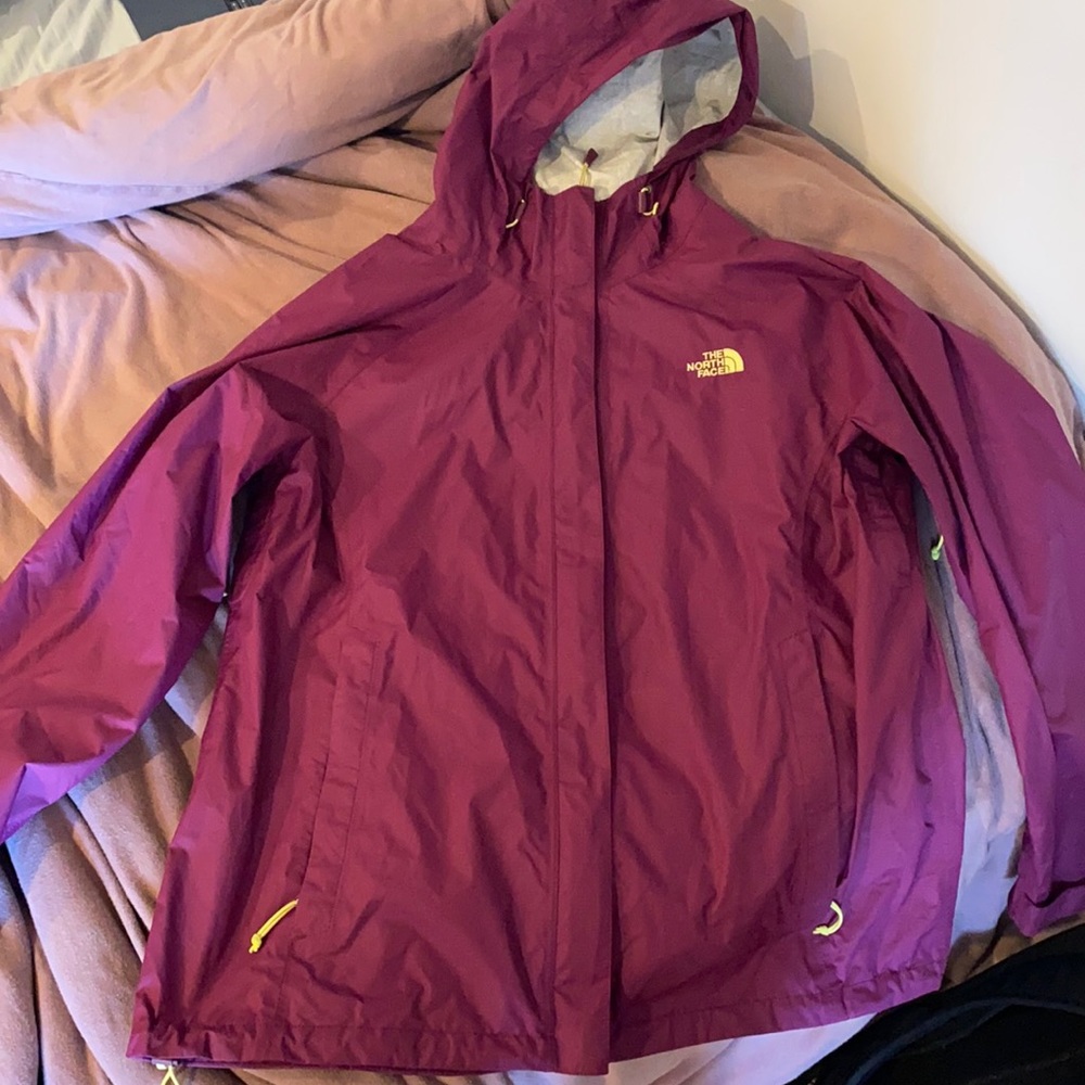 Maroon North Face Rainjacket